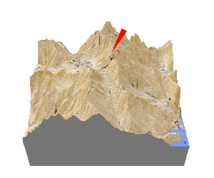 日本百名山、立山の立体地図・模型、贈り物、記念品、プレゼント