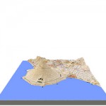 開聞岳 立体地図・地形図
