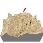 石鎚山立体地図・地形図