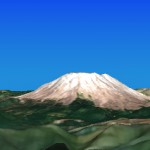 セント・へレンズ山 立体地図・地形図