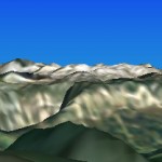 ロザー山 立体地図・地形図