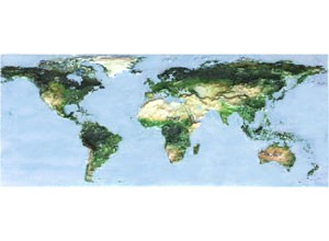 世界地図を3Dプリンターで立体製作します。