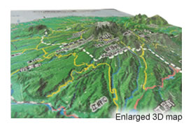Enlarged 3D map